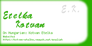 etelka kotvan business card